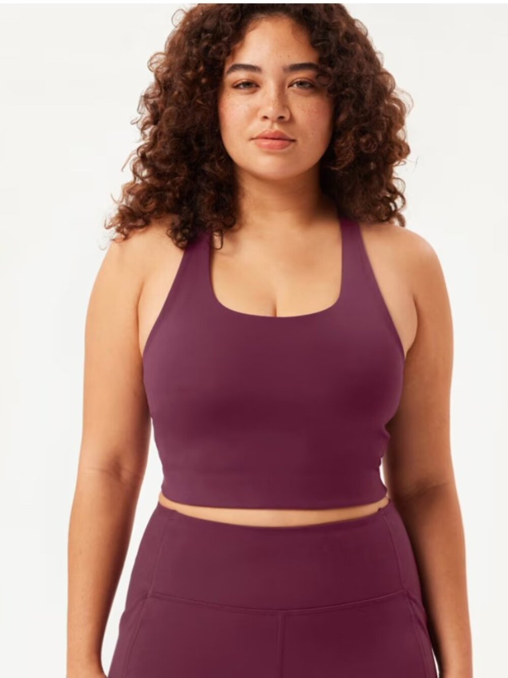 Girlfriend Collective Plum Paloma Racerback Sports Bra Size Small